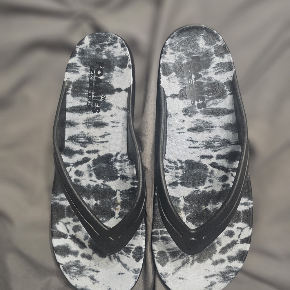 Skechers Black and White Women's Sandals